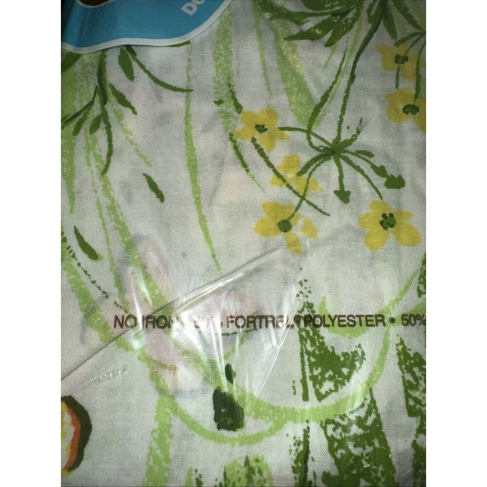 VTG Bibb Room Concepts Double Bed Flat & Fitted Sheet NEW Spring Meadow